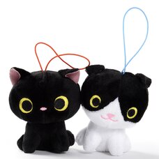Kuroneko to Hachiware Plush (Mini Strap)