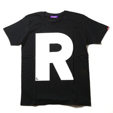 RADIO EVA 410 NERV Letter R Black T-Shirt