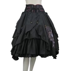 Ozz Oneste Wabana Printed Tiered Skirt