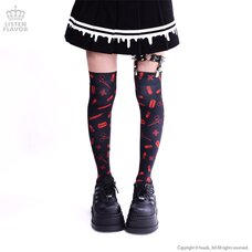 LISTEN FLAVOR Medical Pattern Knee-High Socks