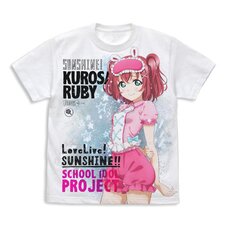 Love Live! Sunshine!! Ruby Kurosawa Pajamas Ver. White Graphic T-Shirt