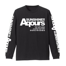 Love Live! Sunshine!! Aqours Long Sleeve Black T-Shirt