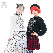 LISTEN FLAVOR Stand-Up Collar Cross Cutsew