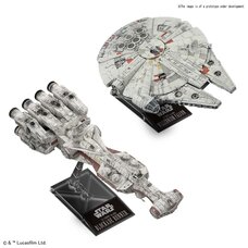 Star Wars 1/1000 Blockade Runner and 1/350 Millennium Falcon