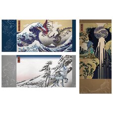 Monster Hunter Ukiyo-e Japanese Hand Towel Collection
