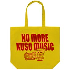 Pop Team Epic No More Kuso Music Yellow Large Tote Bag