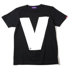 RADIO EVA 410 NERV Letter V Black T-Shirt