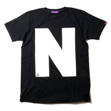 RADIO EVA 410 NERV Letter N Black T-Shirt