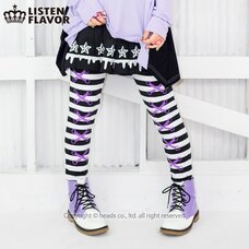 LISTEN FLAVOR Lace-Up Illusion Leggings
