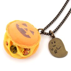 Q-pot. Parlor Jack-o’-lantern Macaron Necklace