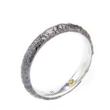 Evangelion Silver Black Moon Ring