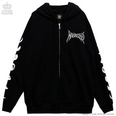 LISTEN FLAVOR Haunted Castle Zip-Up Hoodie