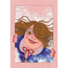 Kanako Inuki Fushigi no Tatari-chan Pink Reproduction Art Print