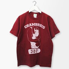 PARK Mari Shirako Character College Print T-Shirt