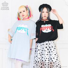 LISTEN FLAVOR Puppet Bear Lace-Up See-Through Cutsew