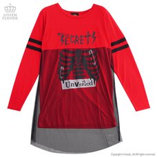 LISTEN FLAVOR Honehone Secret Tulle Cutsew