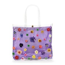 FLAPPER Pressed Flower Clear Vinyl Tote Bag