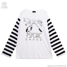 LISTEN FLAVOR Psychic Striped Long Sleeve Cutsew