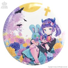 LISTEN FLAVOR x Tatsumi Tsurushima Moonlit Roses Punk Girl Collab Pin Badge