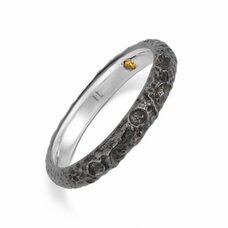 Evangelion Platinum Black Moon Ring