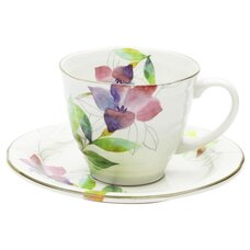 Hana Tsumi Mino Ware Coffee Cup & Saucer Set