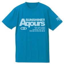Love Live! Sunshine!! Aqours Turquoise Blue Dry T-Shirt