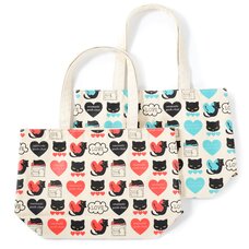 Osumashi Pooh-chan Pattern Tote Bags