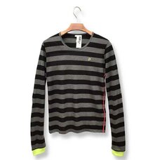 Hatsune Miku Timeline Black & Gray Striped Long Sleeve Cutsew