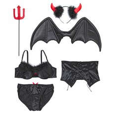 YUMMY MART Devil Lingerie Set
