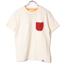 Loopwheel Eva Pocket T-Shirt (Red x Orange)