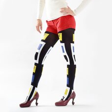 Chiharu Kikuchi 80 Denier Mondrian Cat Tights