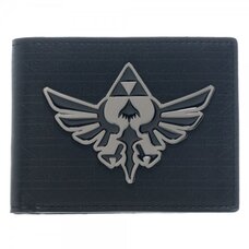 Nintendo Zelda Black Metal Badge Bi-Fold Wallet