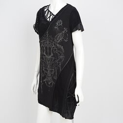 Ozz Croce Hexagram Skull Asymmetrical Cutsew