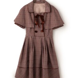 LIZ LISA Glen Plaid Dress w/ Cape