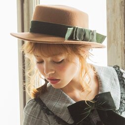 LIZ LISA Classic Felt Boater Hat