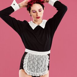 YUMMY MART Maid Bodysuit Set