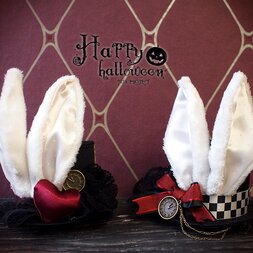 NO.S PROJECT White Rabbit Petit Silk Hat