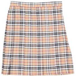 Teens Ever Beige x Black High School Uniform Skirt
