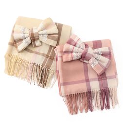 LIZ LISA Plaid Ribbon Scarf