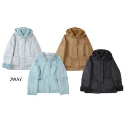 Honey Salon 2-Way Short Mouton Coat