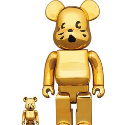 BE@RBRICK Nya- Gold Plated Ver. 100% & 400% Set
