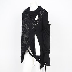 Ozz Croce Drape Pierced Hoodie