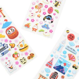 Souvenir Japan Puffy Stickers