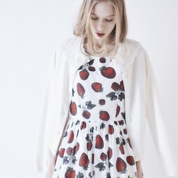 Q-pot. Melty Lace Collar Cardigan