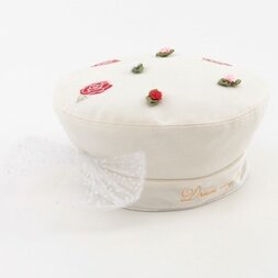 Swankiss Dot Ribbon Tulle Beret