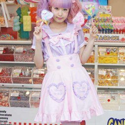 KOKOkim Kimura U x Candy A Go Go! Collaboration Pinafore Dress