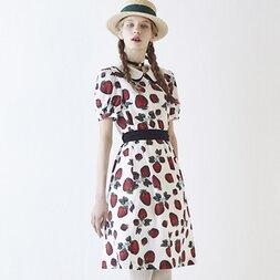 Q-pot. Strawberry Field Puffy Sleeve Dress