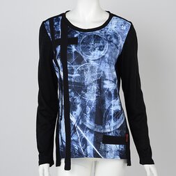 Ozz Conte Grunge Print Long Sleeve Shirt