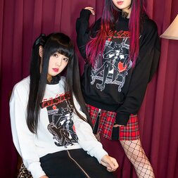 LISTEN FLAVOR Evil Sister Lace Collar Pullover