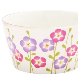 Wamon Mino Ware Japanese Morning Glory Soup Cup